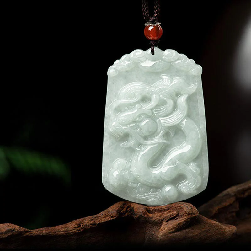 Buddha Stones Natural Jade 12 Chinese Zodiac Abundance Amulet Pendant Necklace