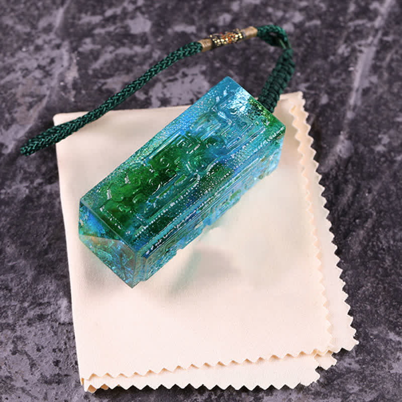 Buddha Stones Feng Shui Handmade Liuli Crystal Art Piece Home Office Decoration