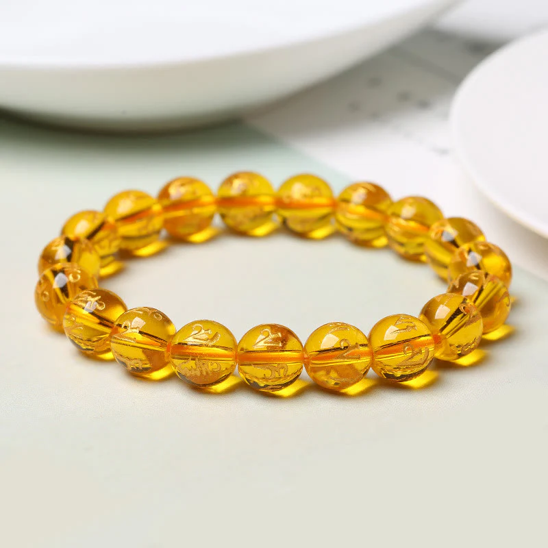 Buddha Stones Tibet White Crystal Black Onyx Om Mani Padme Hum Meditation Bracelet