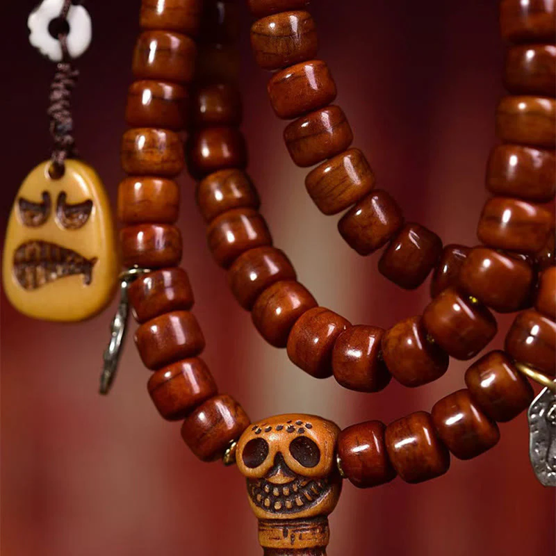 Buddha Stones Tibet 108 Beads Bone Beads Dzi Bead Strength Mala