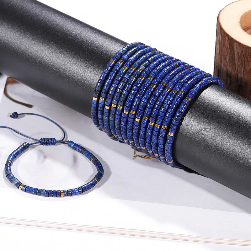 Buddha Stones Natural Lazurite Spacer Bead Positive Balance Bracelet