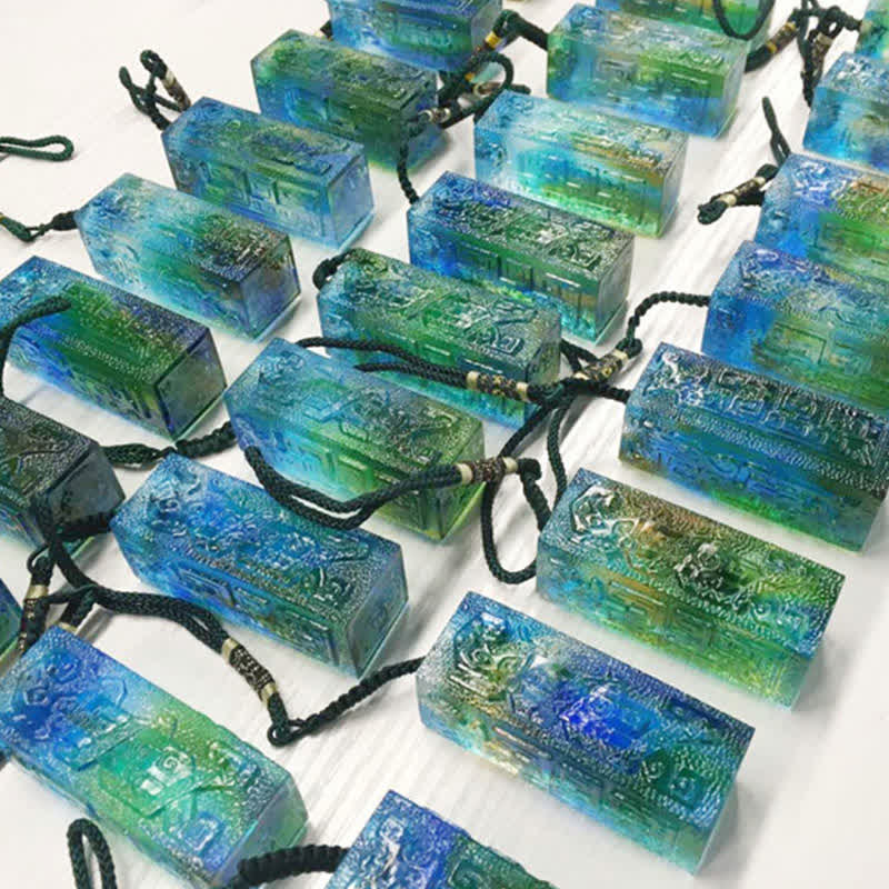 Buddha Stones Feng Shui Handmade Liuli Crystal Art Piece Home Office Decoration