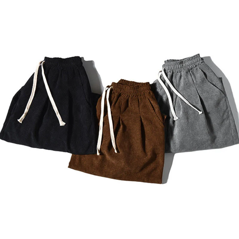 Buddha Stones Casual Plain Cotton Bloomer Men's Pants With Pockets