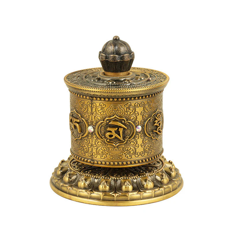Buddha Stones Tibetan Blessing Prayer Wheel Car Decoration