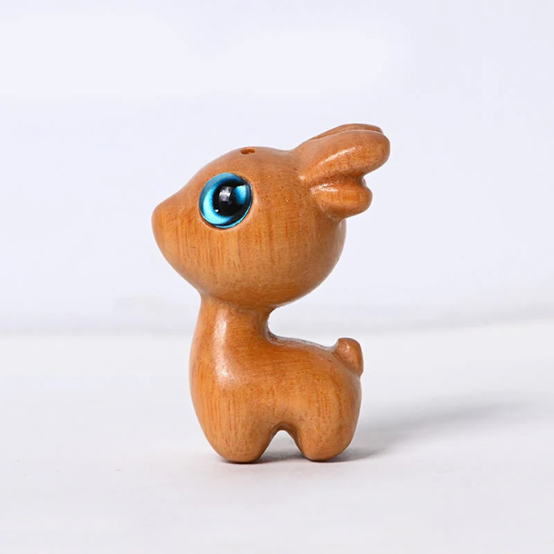 Buddha Stones Small Leaf Red Sandalwood Ebony Wood Sandalwood Green Sandalwood Lucky Mini Deer Protection Decoration