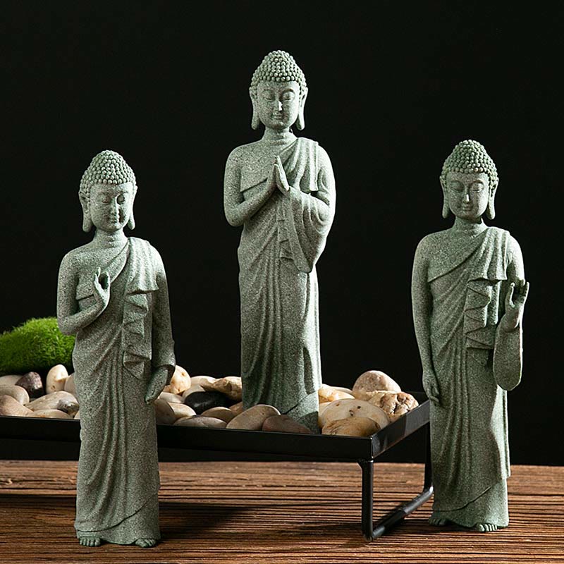 Buddha Stones Tibetan Meditation Contemplation Buddha Serenity Compassion Statue Figurine Decoration