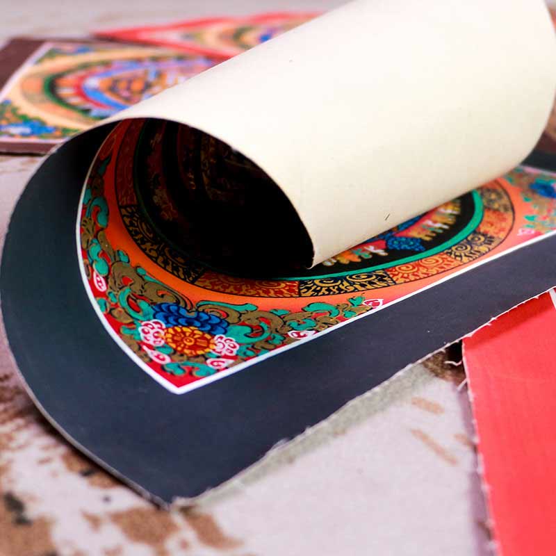 Buddha Stones Tibetan Handmade Thangka Mandala Painting Blind Box Random Color Pattern