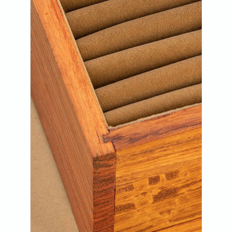 Buddha Stones Antique Handmade Rosewood Jewelry Storage Box Lockable Large Double Layer Flower Wooden Gift Organizer Box