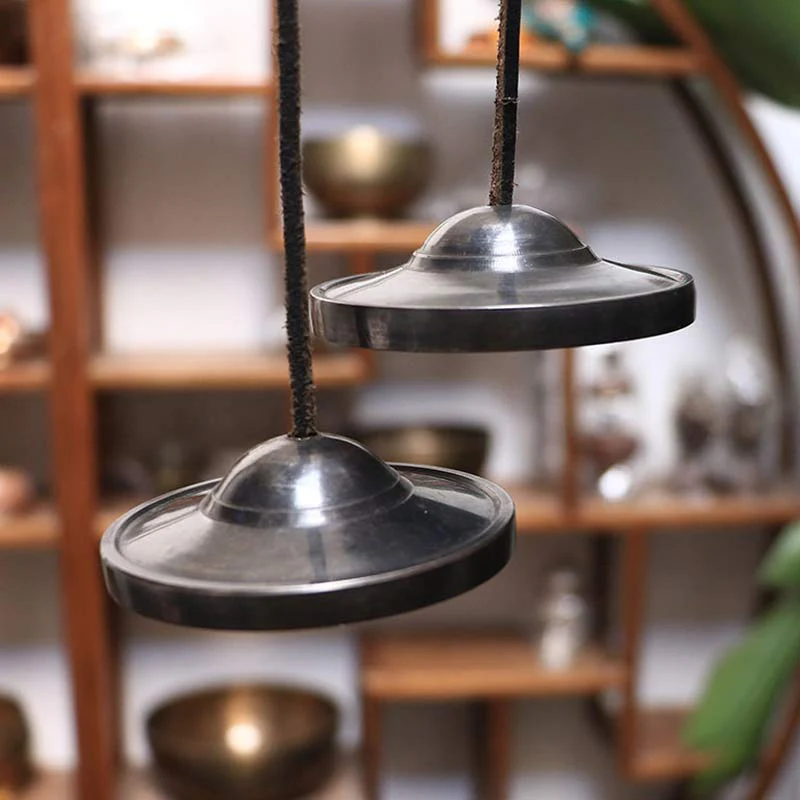 Buddha Stones Tibetan Tingsha Bell Copper Luck Decoration With Bag