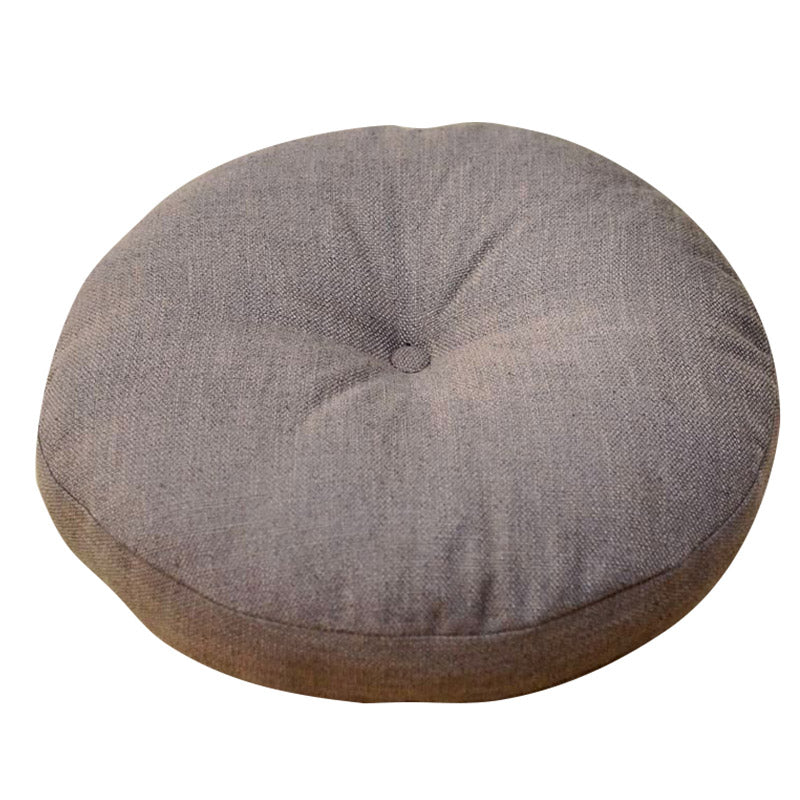 Buddha Stones Lotus Simple Pattern Linen Meditation Seat Cushion Home Living Room Decoration