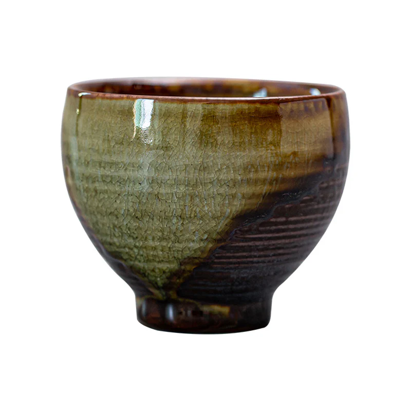 Buddha Stones Retro Brown Kiln Change Ceramic Teacup Kung Fu Tea Cup