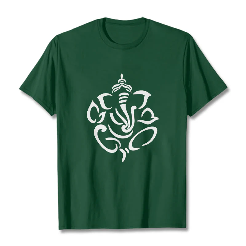 Buddha Stones Ganesh Elephant Sketch Illustration Tee T-shirt