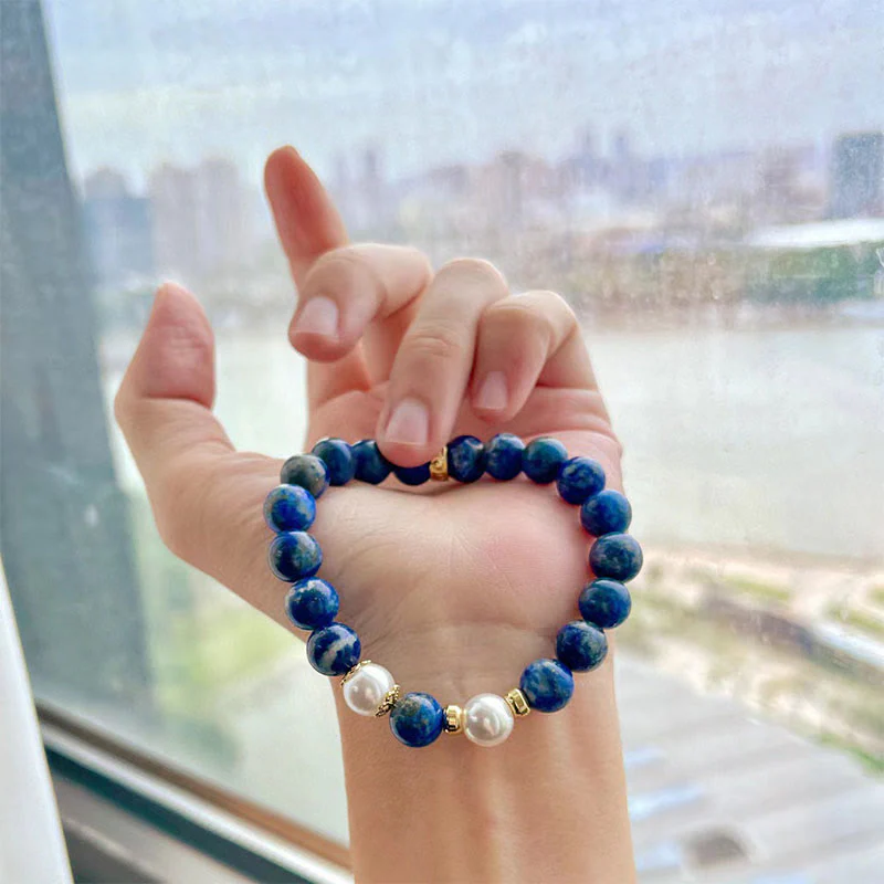Buddha Stones Lazurite Beads Serenity Balance Bracelet