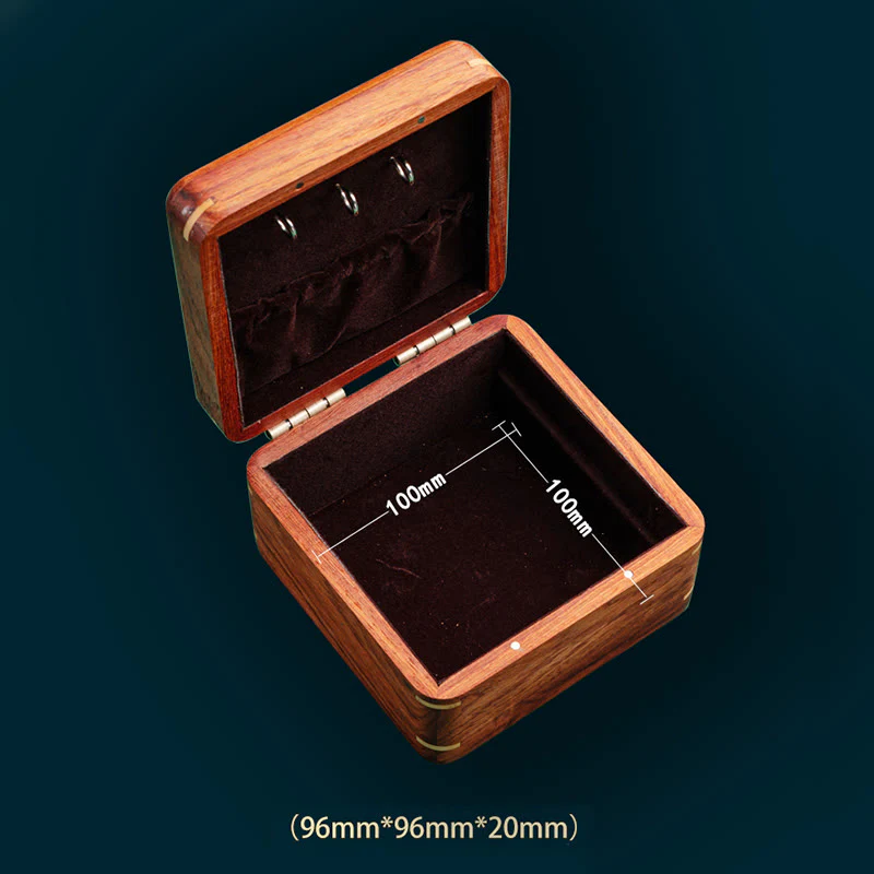 Buddha Stones Antique Flower Leaf Handmade Rosewood Jewelry Storage Box Wooden Gift Organizer Box