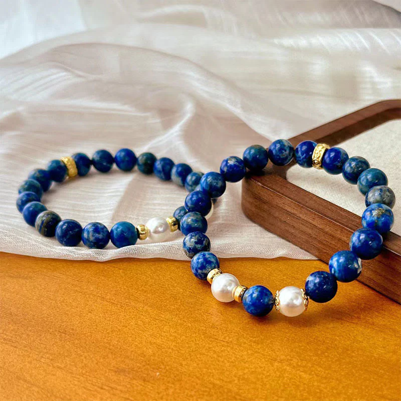 Buddha Stones Lazurite Beads Serenity Balance Bracelet