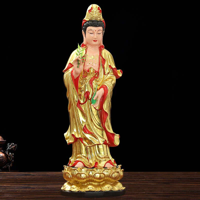 Buddha Stones Chenrezig Bodhisattva Avalokitesvara Figurine Harmony Resin Statue Home Decoration
