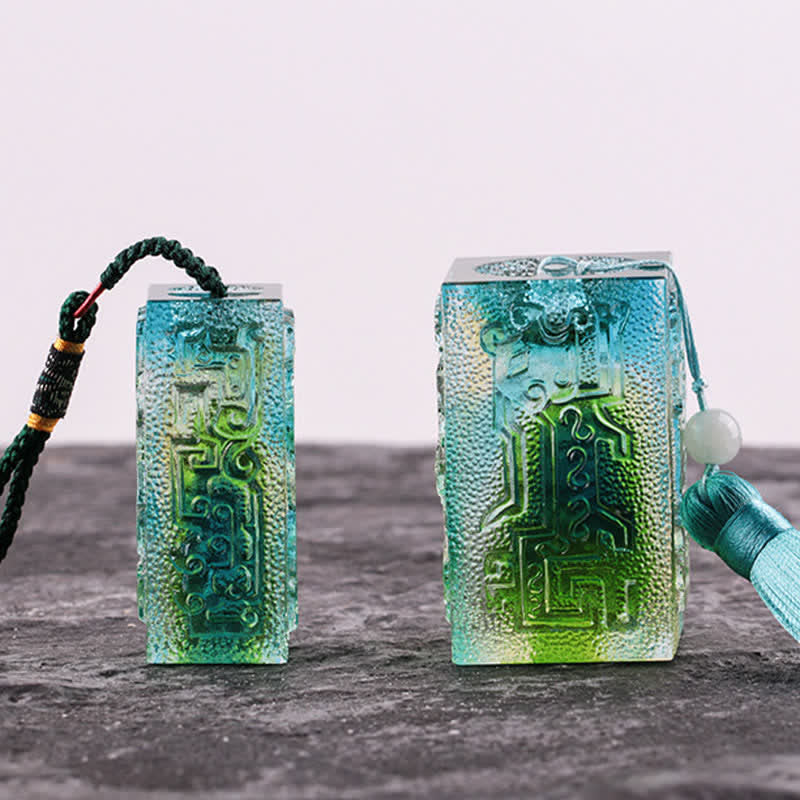 Buddha Stones Feng Shui Handmade Liuli Crystal Art Piece Home Office Decoration