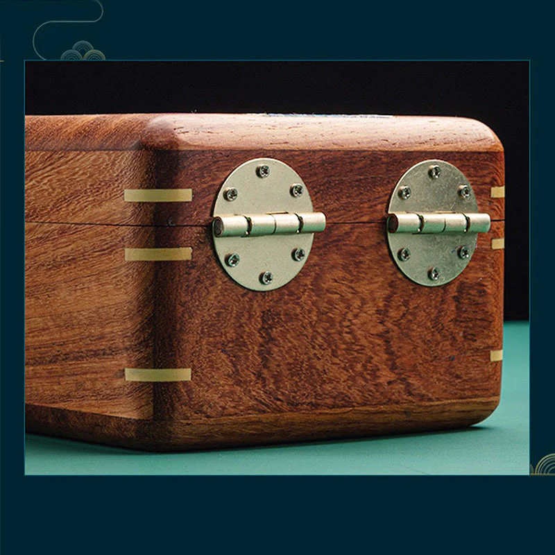 Buddha Stones Antique Flower Leaf Handmade Rosewood Jewelry Storage Box Wooden Gift Organizer Box