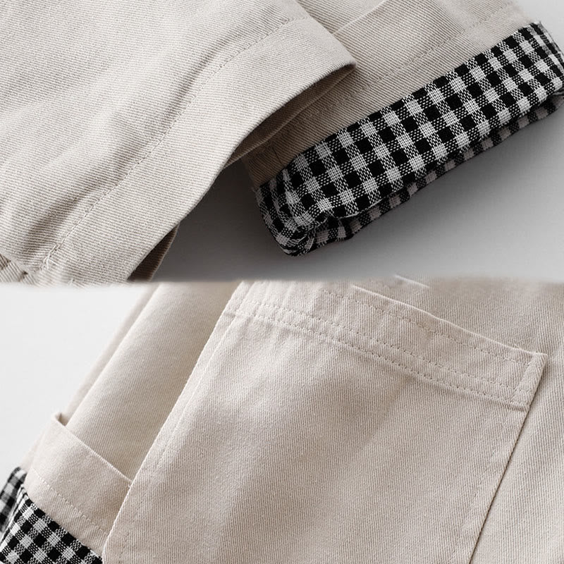 Buddha Stones Commute Patchwork Design Cotton Women's Jacket With Pockets