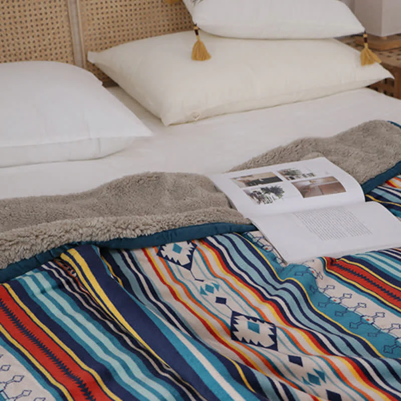 Buddha Stones Geometric Warm Soft Bed Throw Blanket