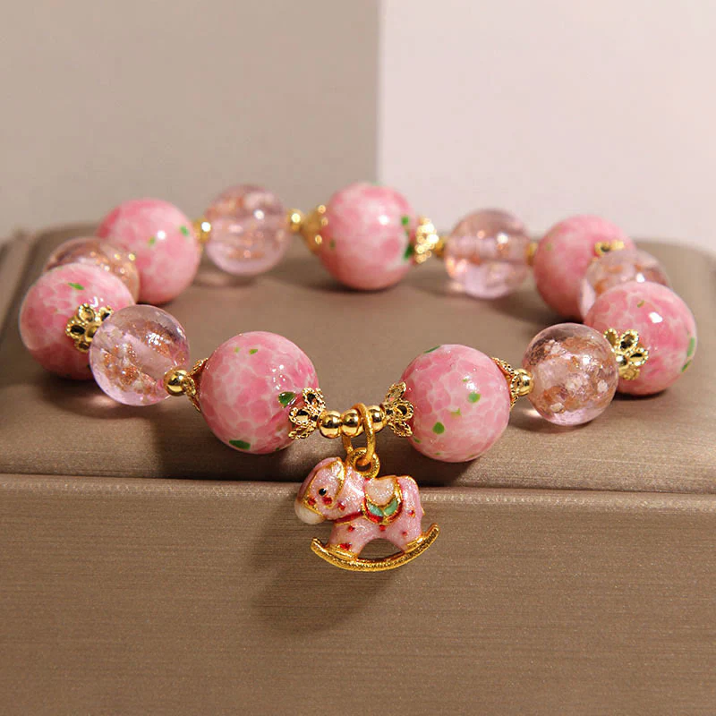 Buddha Stones Rocking Horse Liuli Bracelet