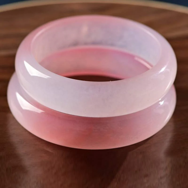 Buddha Stones Pink Crystal Love Warmth Bracelet Bangle