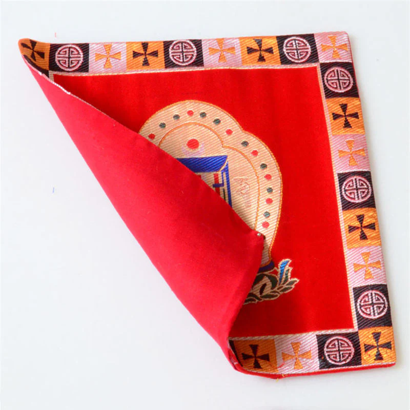 Buddha Stones Prayer Altar Mat Man-Bcu Kalachakra Healing Meditation Jacquard Mat