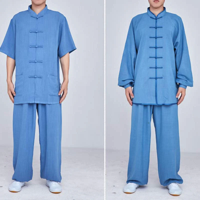 Buddha Stones Meditation Zen Prayer Spiritual Tai Chi Qigong Practice Unisex Embroidery Clothing Set