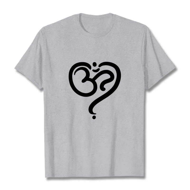 Buddha Stones Love Heart OM Symbol Design Tee T-shirt