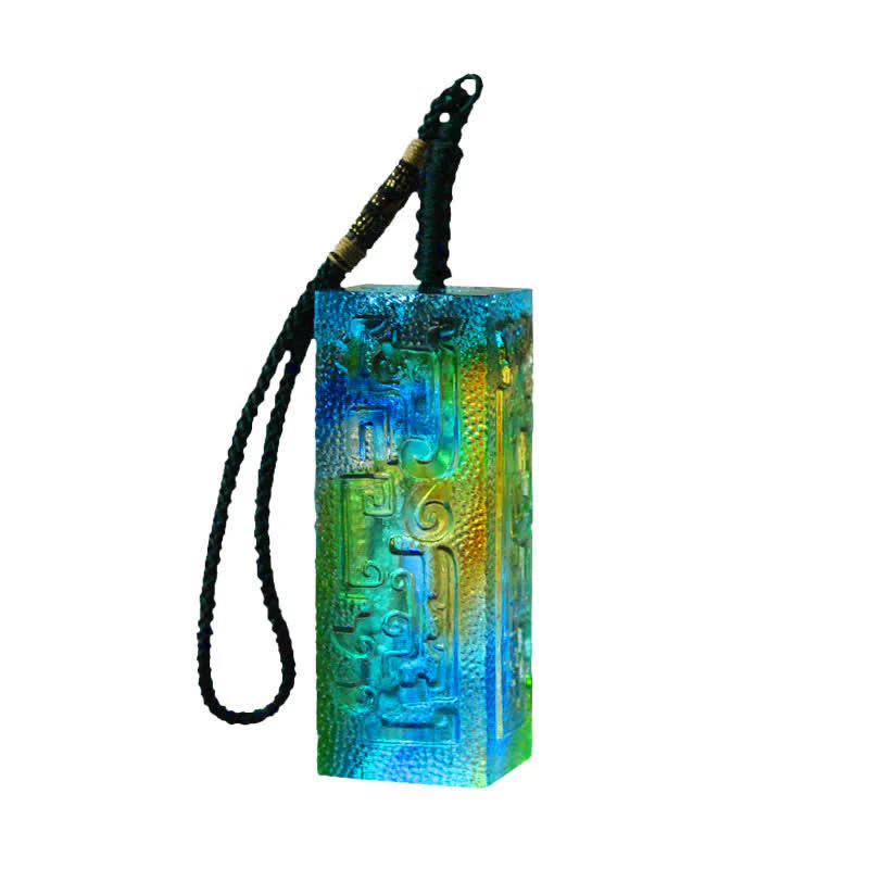 Buddha Stones Feng Shui Handmade Liuli Crystal Art Piece Home Office Decoration