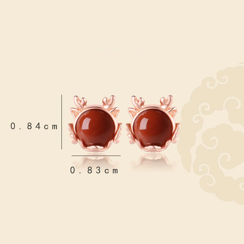 ❗❗❗A Flash Sale- Buddha Stones 925 Sterling Silver Year of the Dragon Cinnabar Red Agate Dragon Protection Bracelet Necklace Pendant Earrings Ring