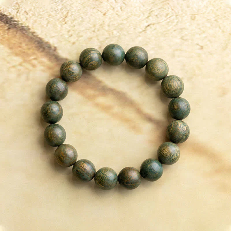Buddha Stones Tibetan Green Sandalwood Soothing Cure Bracelet