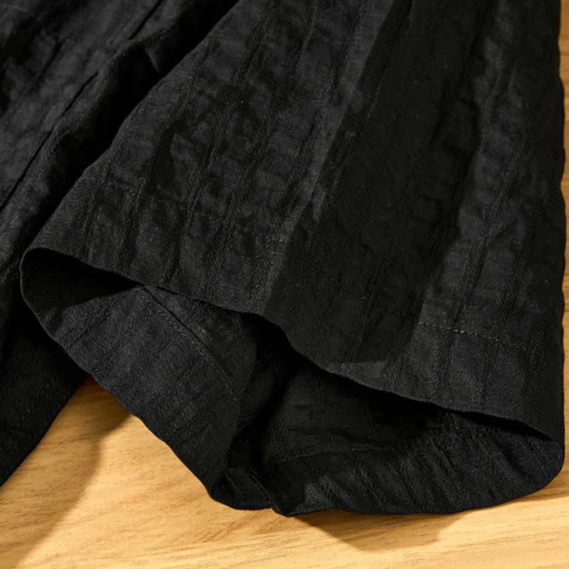 Buddha Stones Summer Solid Breathable Men's Buttons Short Sleeve Tencel Shirt