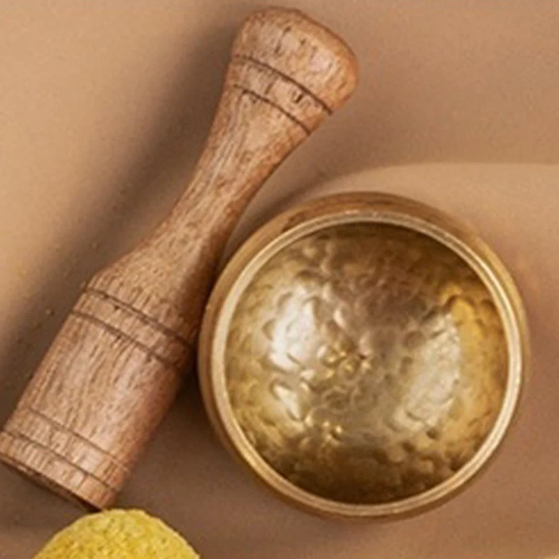 Buddha Stones Handmade Mini Small Singing Bowl for Healing and Meditation Sound Bowl Set 1.57*0.98 IN