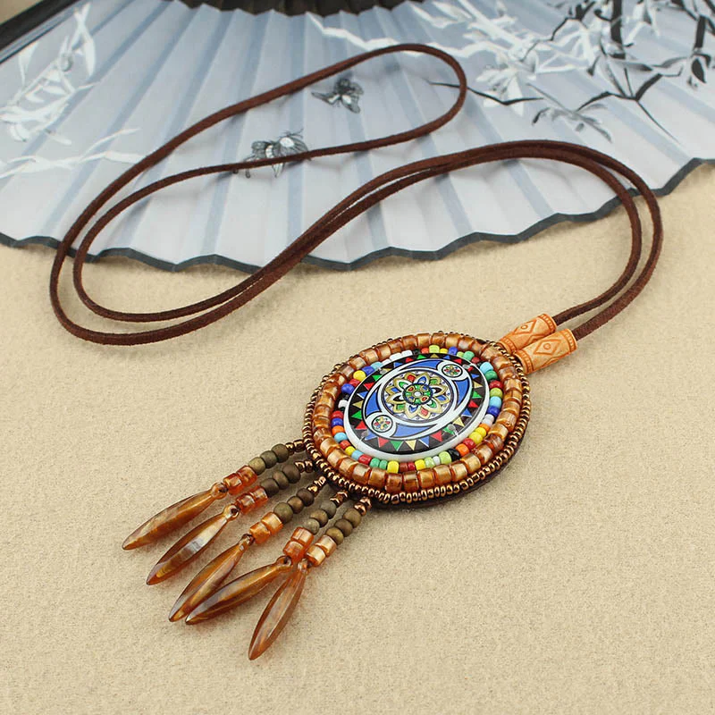 Buddha Stones Mandala Pattern Beads Creativity Necklace Pendant