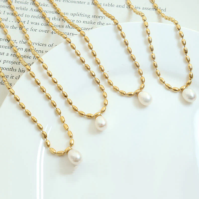 Buddha Stones Pearl Bead Peace Necklace Pendant