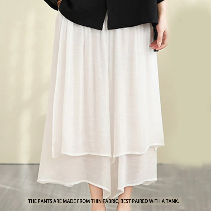 Buddha Stones 2pcs Casual Women's Frog Button Shirt Loose Pants Meditation Clothing Set