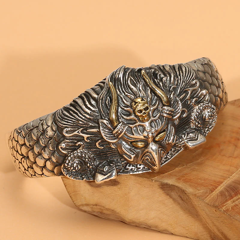 Buddha Stones Tibetan Garuda Bird Wisdom Protection Bracelet Bangle
