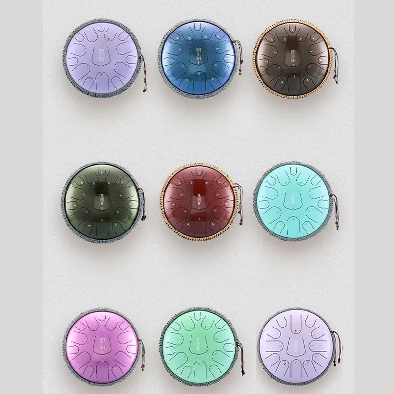 Buddha Stones Steel Tongue Drum Sound Healing Meditation Drum Kit 13 Note 12 Inch Percussion Instrument