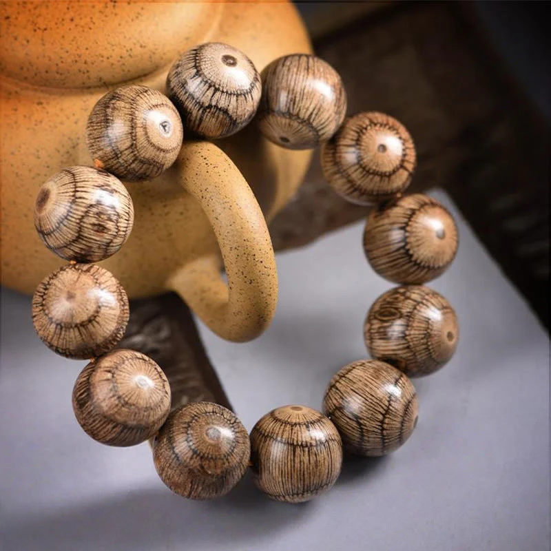 Buddha Stones Gnetum Wood Beads Protection Bracelet