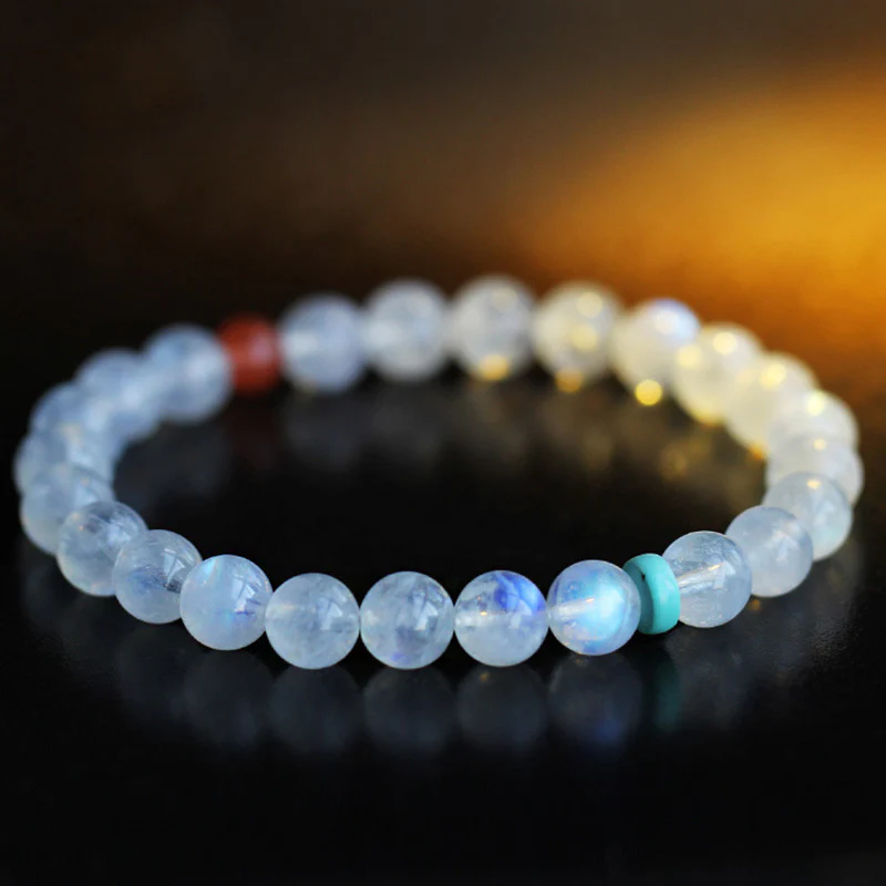 Buddha Stones Moonstone Calm Healing Positive Bracelet