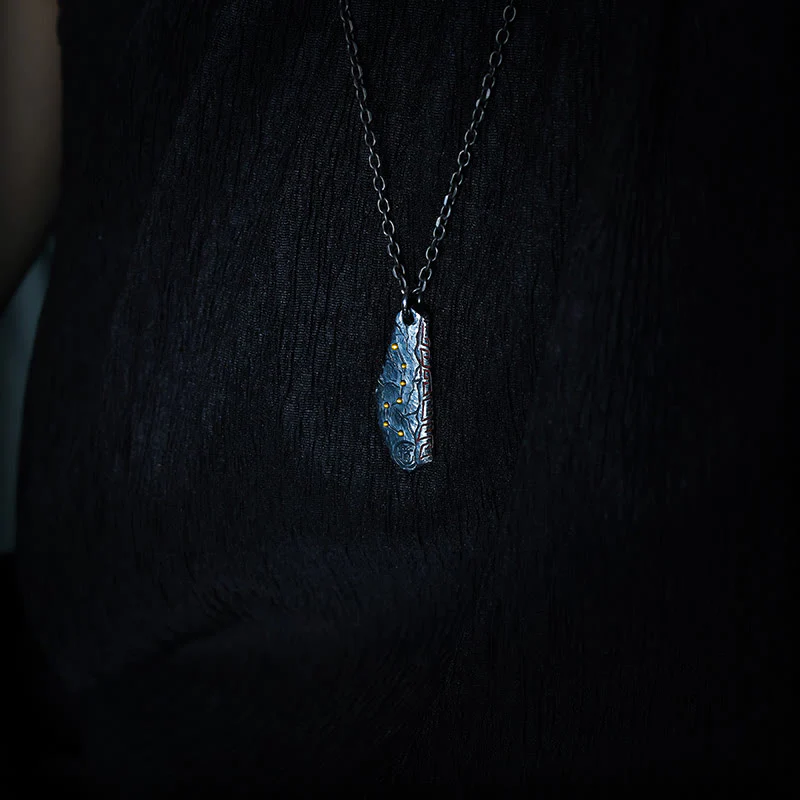 Buddha Stones 999 Sterling Silver Big Dipper Balance Necklace Pendant