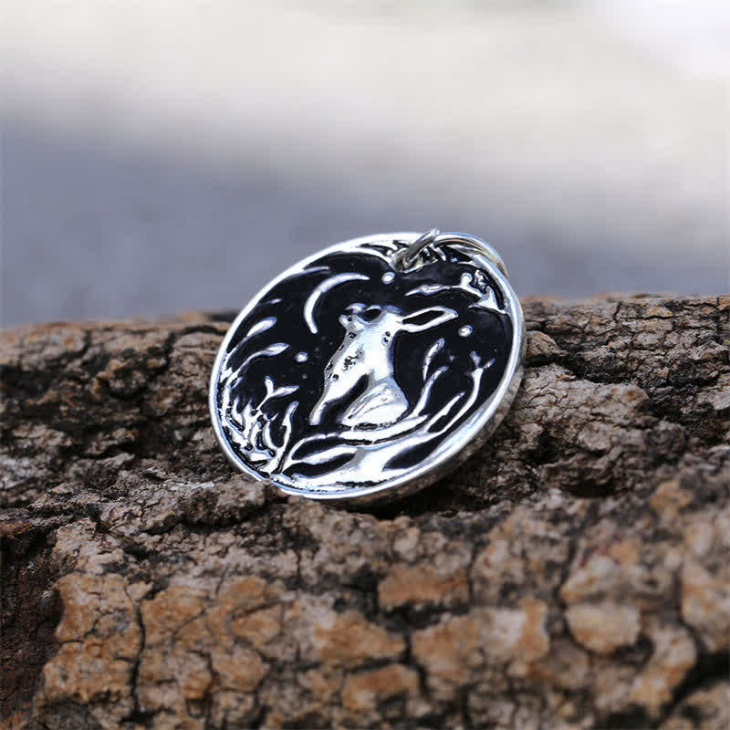 Year of the Rabbit Carving Bunny Hares Happiness Necklace Pendant (Extra 40% Off | USE CODE: FS40)