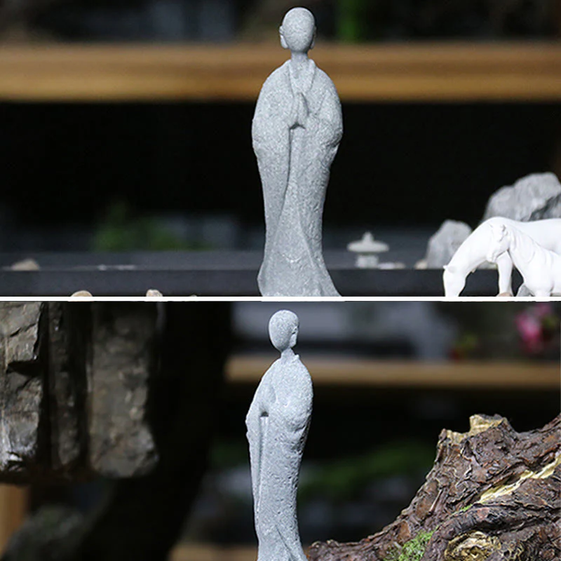 Buddha Stones Meditation Buddha Monk Serenity Home Decoration