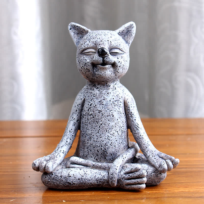 Buddha Stones Meditating Zen Dog Cat Frog Decoration