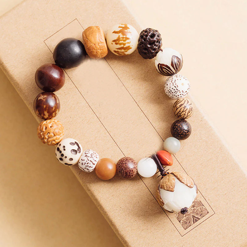 Buddha Stones Bodhi Seed Lotus Wisdom Peace Wrist Mala Bracelet