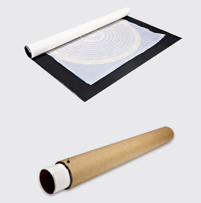 Buddha Stones Tibetan Thangka Painting Om Mani Padme Hum Scripture Handmade Decoration(Random Style)