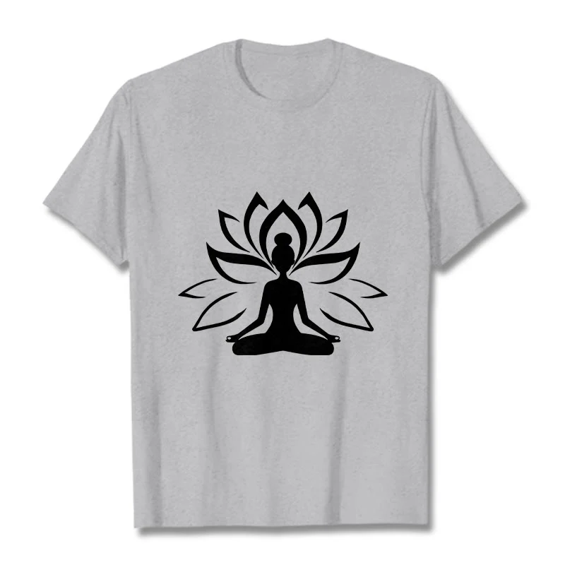 Buddha Stones Lotus Meditating Person Tee T-shirt