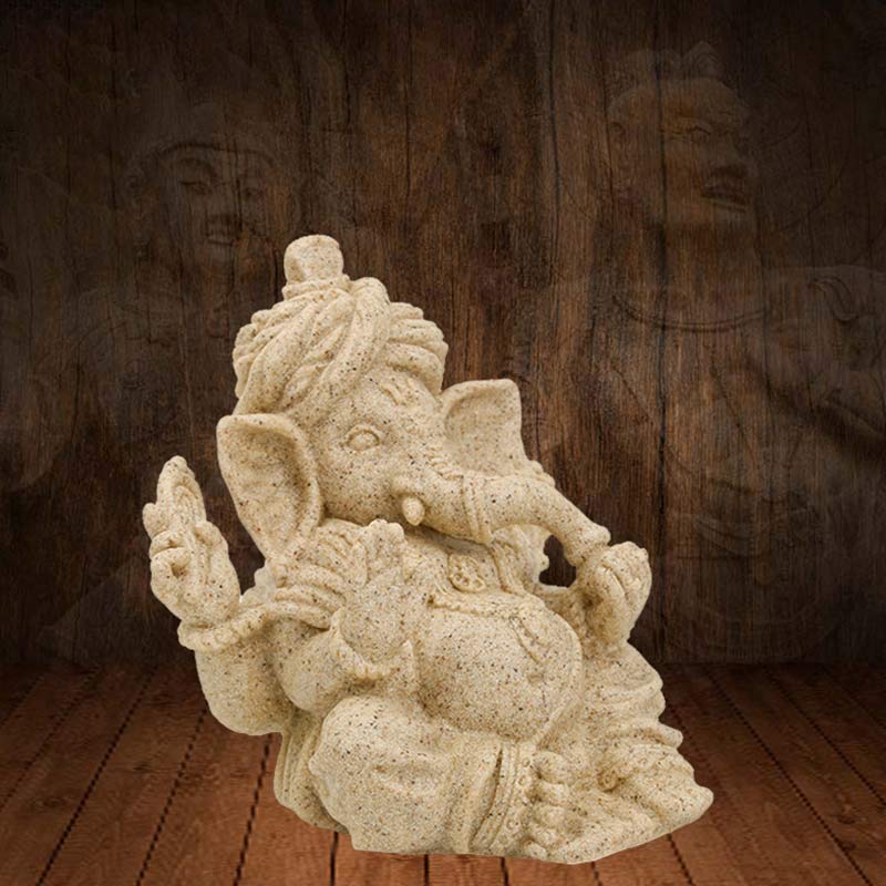 Buddha Stones Ganesh Ganpati Elephant Statue Blessing Protection Home Decoration