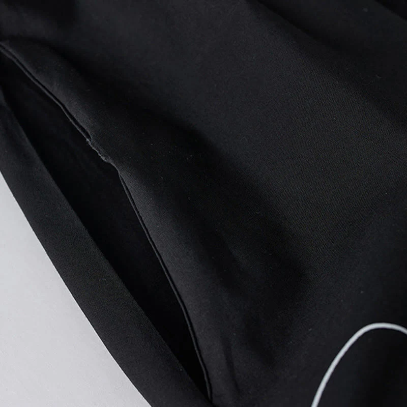 Buddha Stones Printing Irregular Lines Back Lace-up Design Lapel Cotton Midi Dress With Pockets